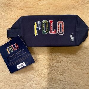 Navy blue Polo travel toiletry kit